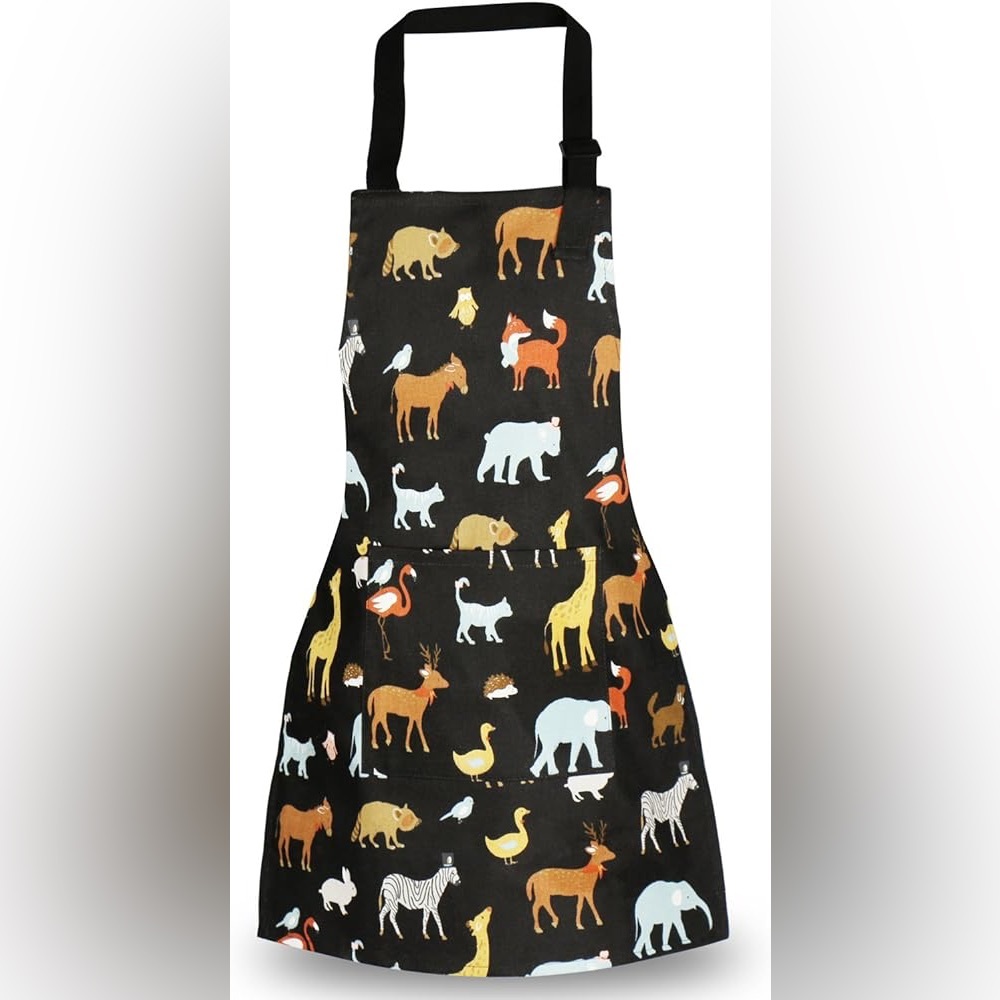 New Jennice House Cotton Chid’s Apron In Animal Print